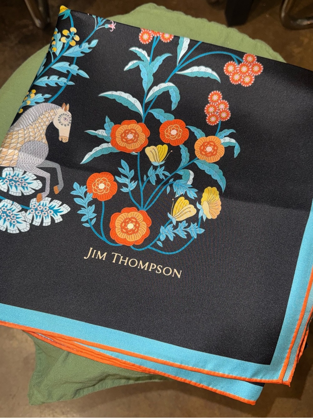 Jim Thompson ‘Horse Zodiac’ Silk Scarf